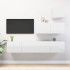Set de muebles de salón 4 pzas madera ingeniería blanco