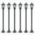 Farolas de jardín aluminio verde oscuro E27 110 cm 6