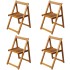 Set comedor de jardín plegable 5 piezas madera maciza de