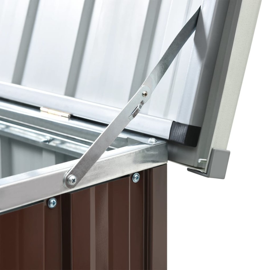 Caja de almacenamiento de jardín marrón 171x99x93