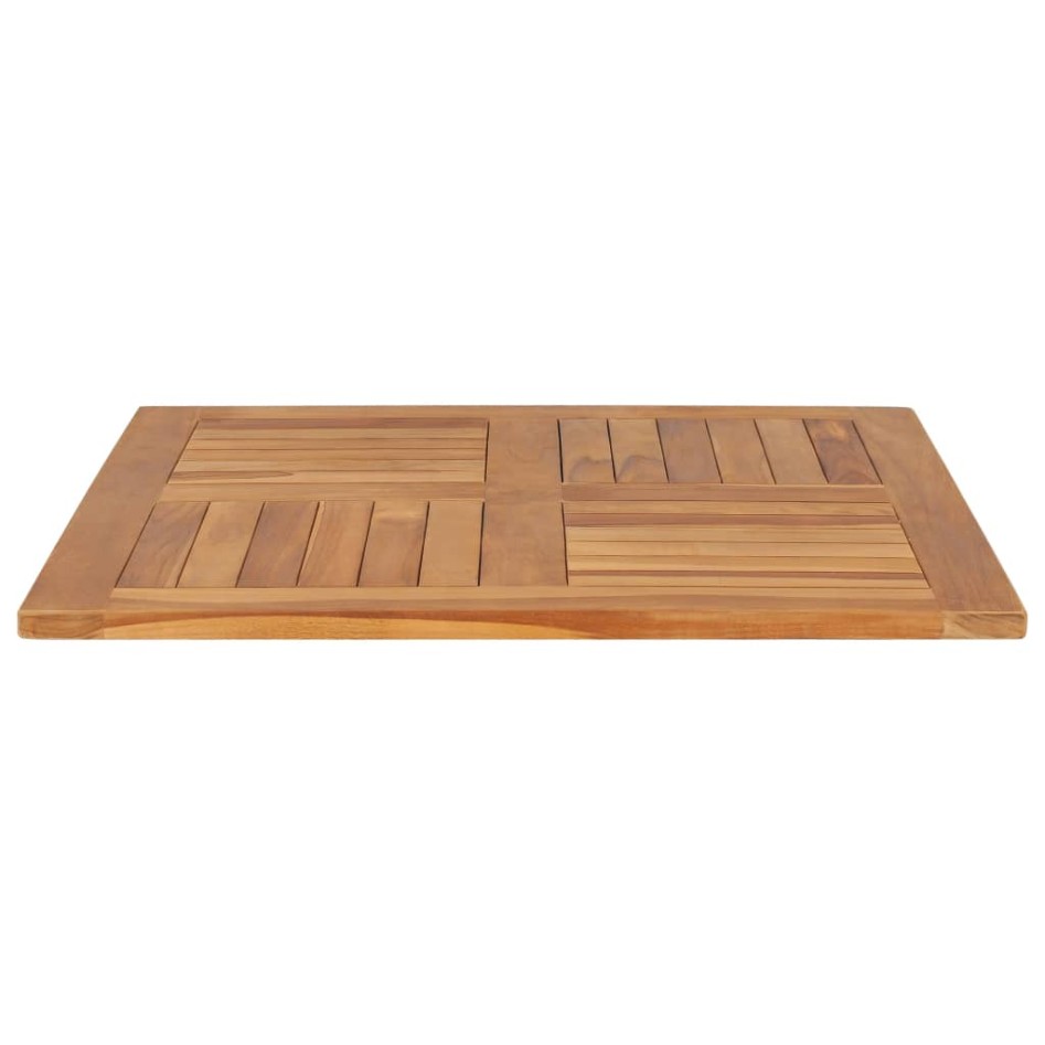 Superficie de mesa cuadrada madera maciza de teca 80x80x2,5