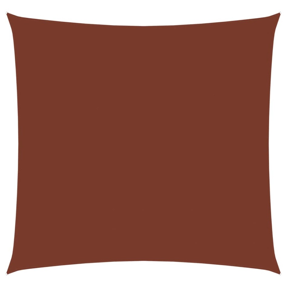 Toldo de vela cuadrado tela Oxford terracota 7x7