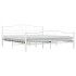 Estructura de cama de metal blanca 180x200