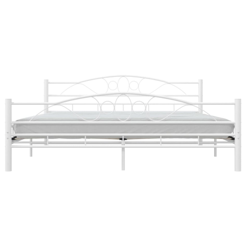 Estructura de cama de metal blanca 180x200