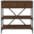Mesa consola madera de ingeniería marrón roble 75x34,5x75