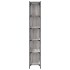 Librería 6 estantes madera ingeniería gris Sonoma 76x32x192