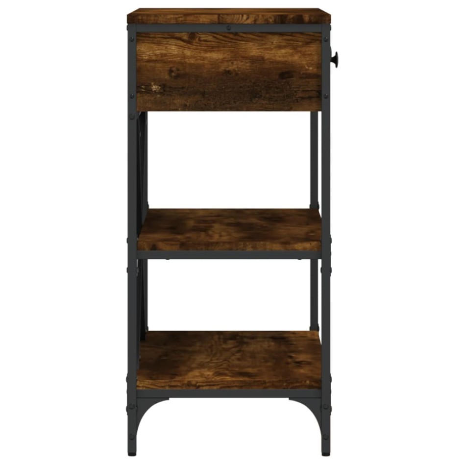 Mesa consola madera de ingeniería roble ahumado 75x34,5x75