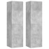 Set de muebles de TV 4 pzas madera contrachapada gris