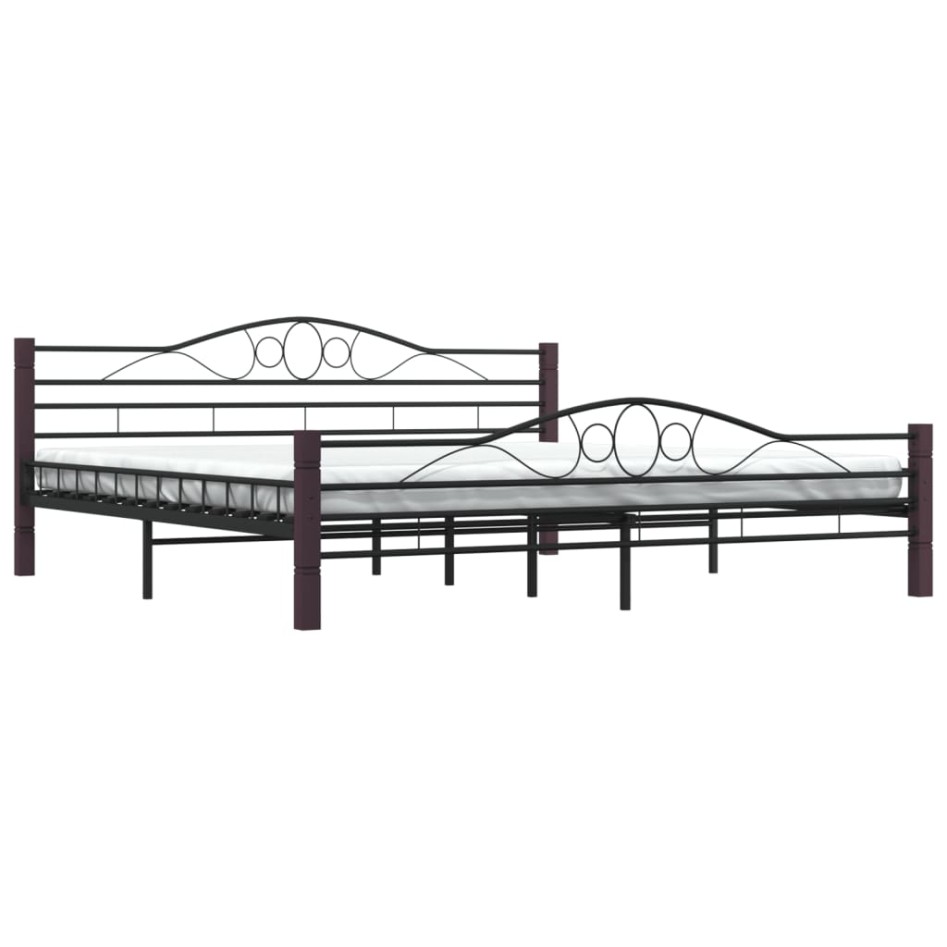 Estructura de cama de metal negro 200x200