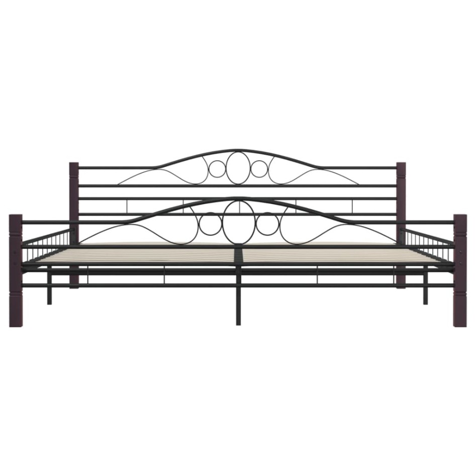 Estructura de cama de metal negro 200x200