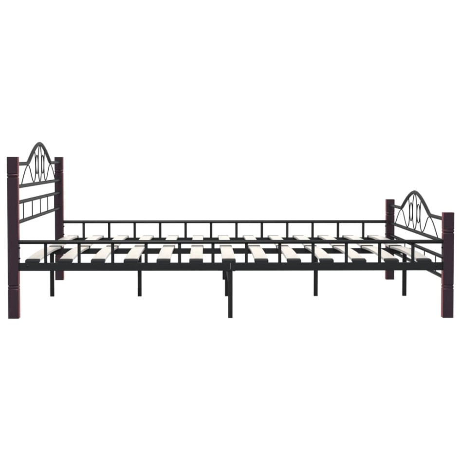 Estructura de cama de metal negro 200x200