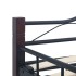 Estructura de cama de metal negro 200x200