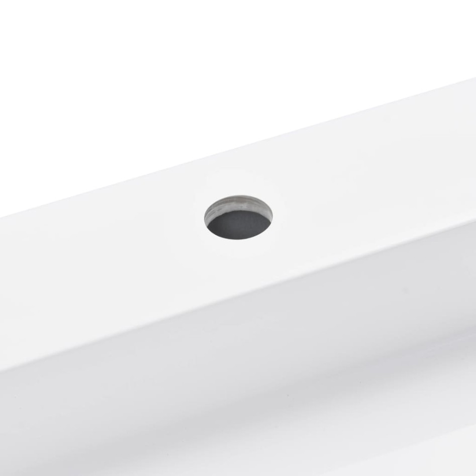 Lavabo 120x46x11 cm resina mineral/mármol