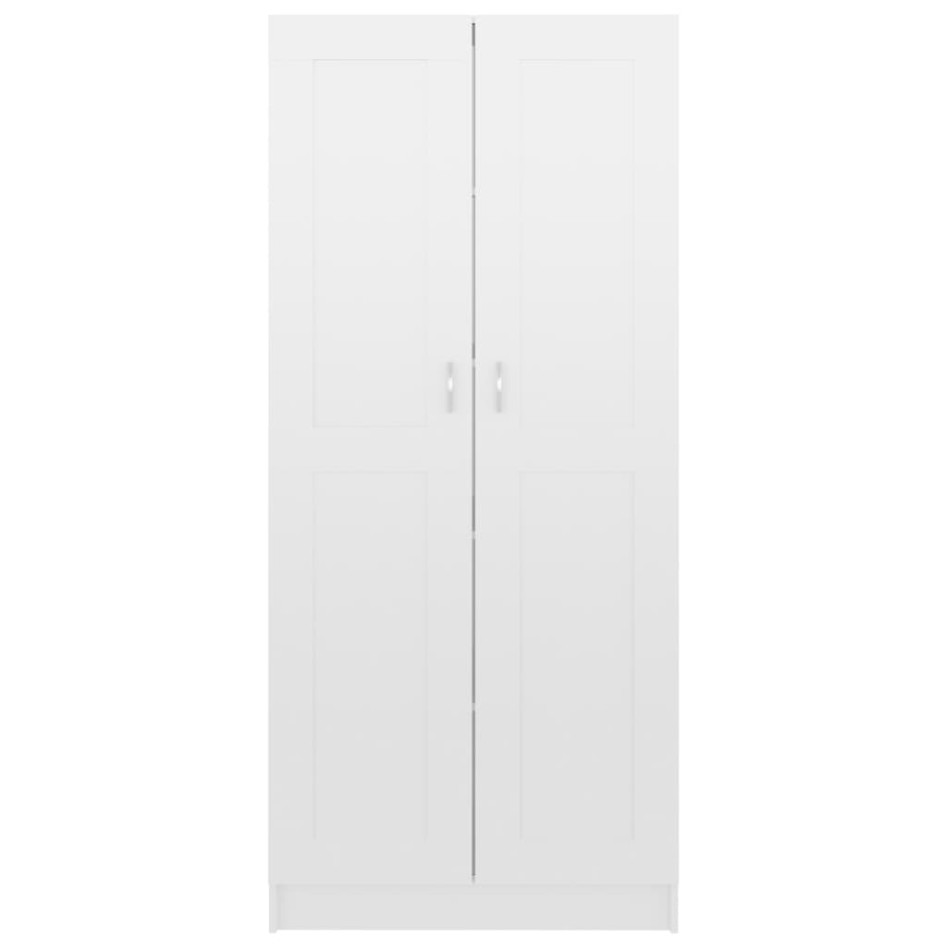 Armario de libros contrachapada blanco brillo