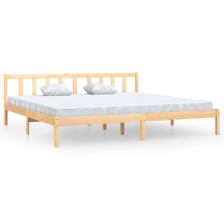 Estructura de cama madera maciza de pino 200x200