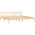 Estructura de cama madera maciza de pino 200x200