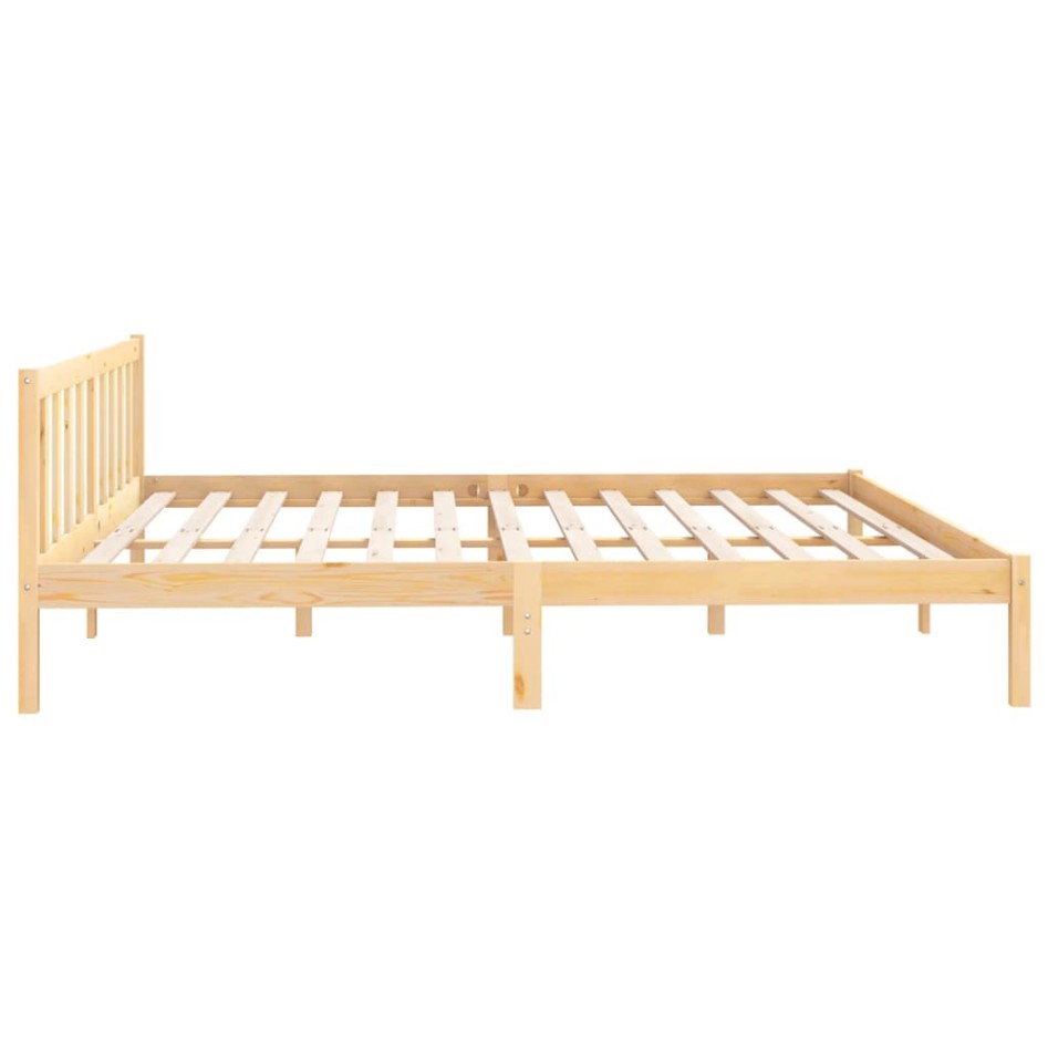 Estructura de cama madera maciza de pino 200x200