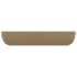 Lavabo rectangular de lujo de cerámica crema mate 71x38