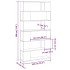 Estantería divisor de espacios color roble Sonoma 100x24x188