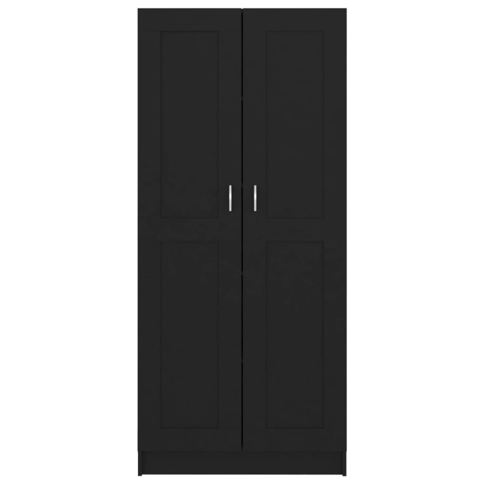 Estantería madera contrachapada negro 82,5x30,5x185,5