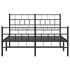 Estructura de cama cabecero y estribo metal negro 120x200