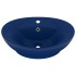 Lavabo lujoso con rebosadero cerámica azul oscuro