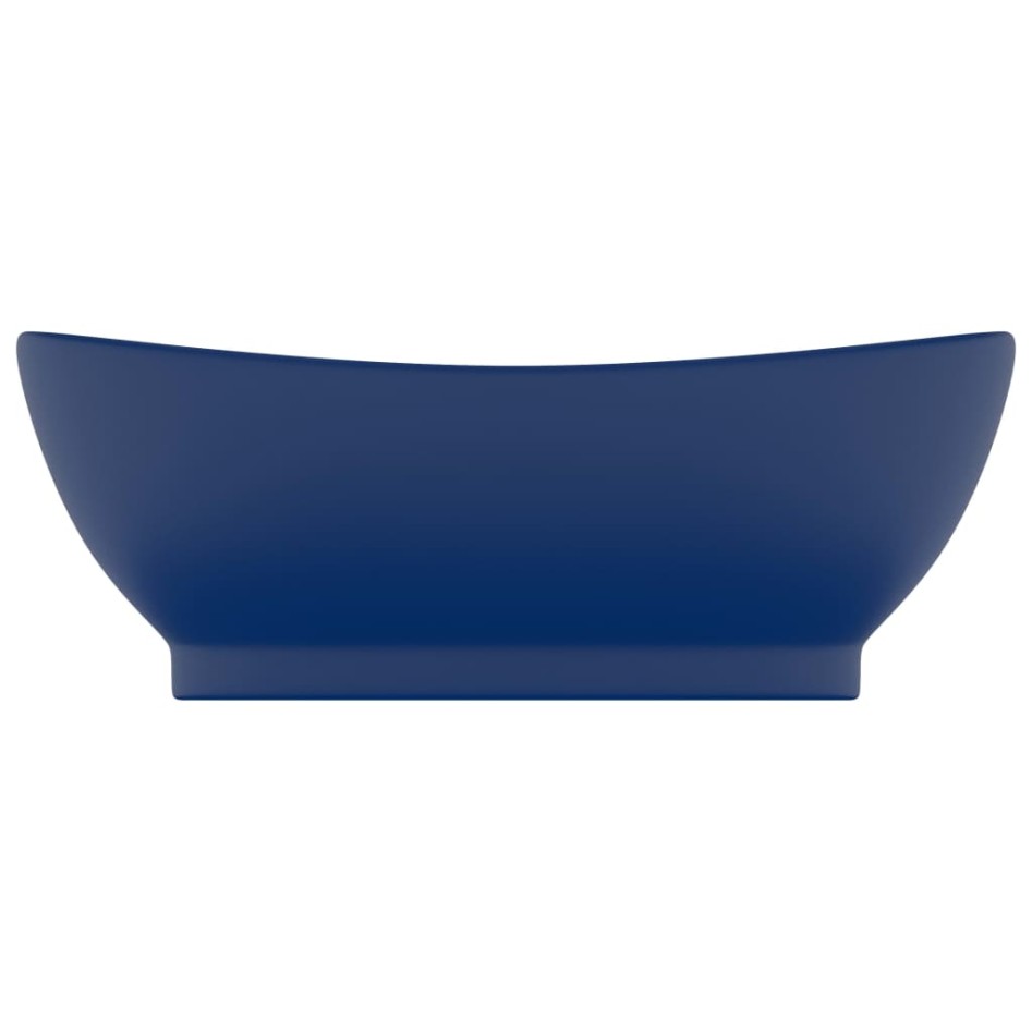 Lavabo lujoso con rebosadero cerámica azul oscuro