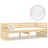 Sofá cama con colchón madera de pino maciza 90x200