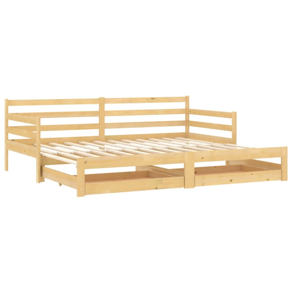 Sofá cama extraíble madera maciza de pino 2x(90x200)