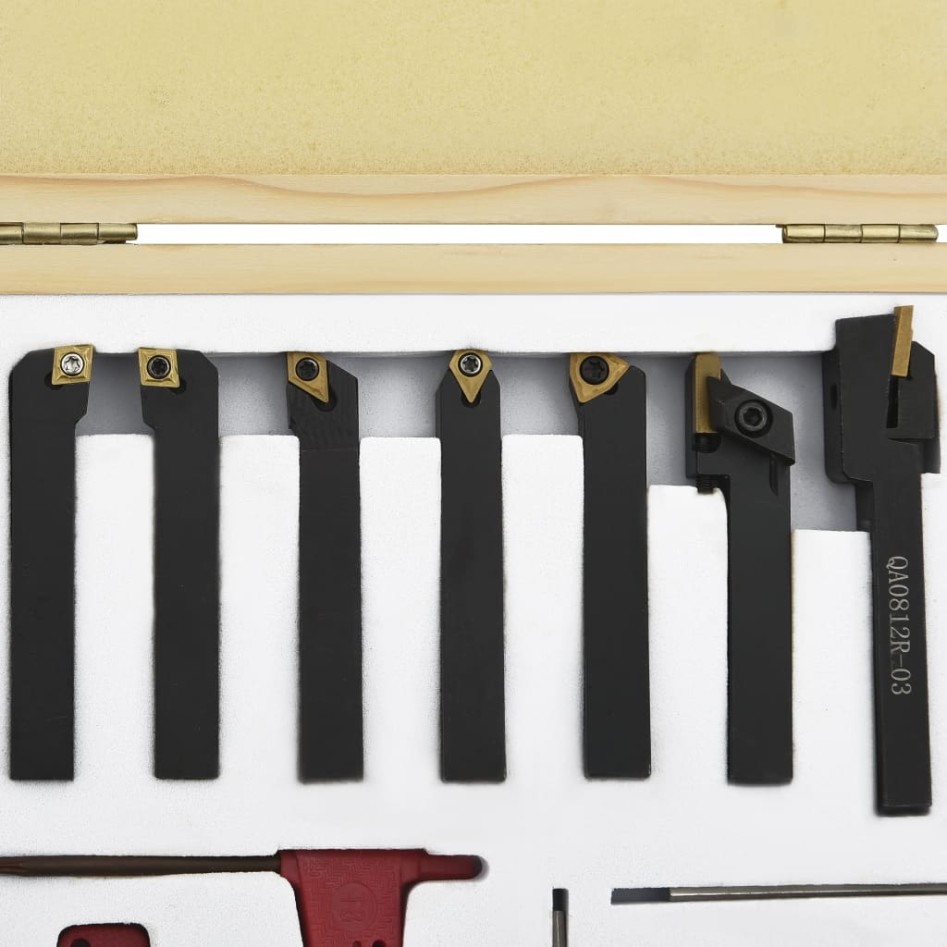 Set de herramientas de torneado indexable 12 piezas 8x8mm