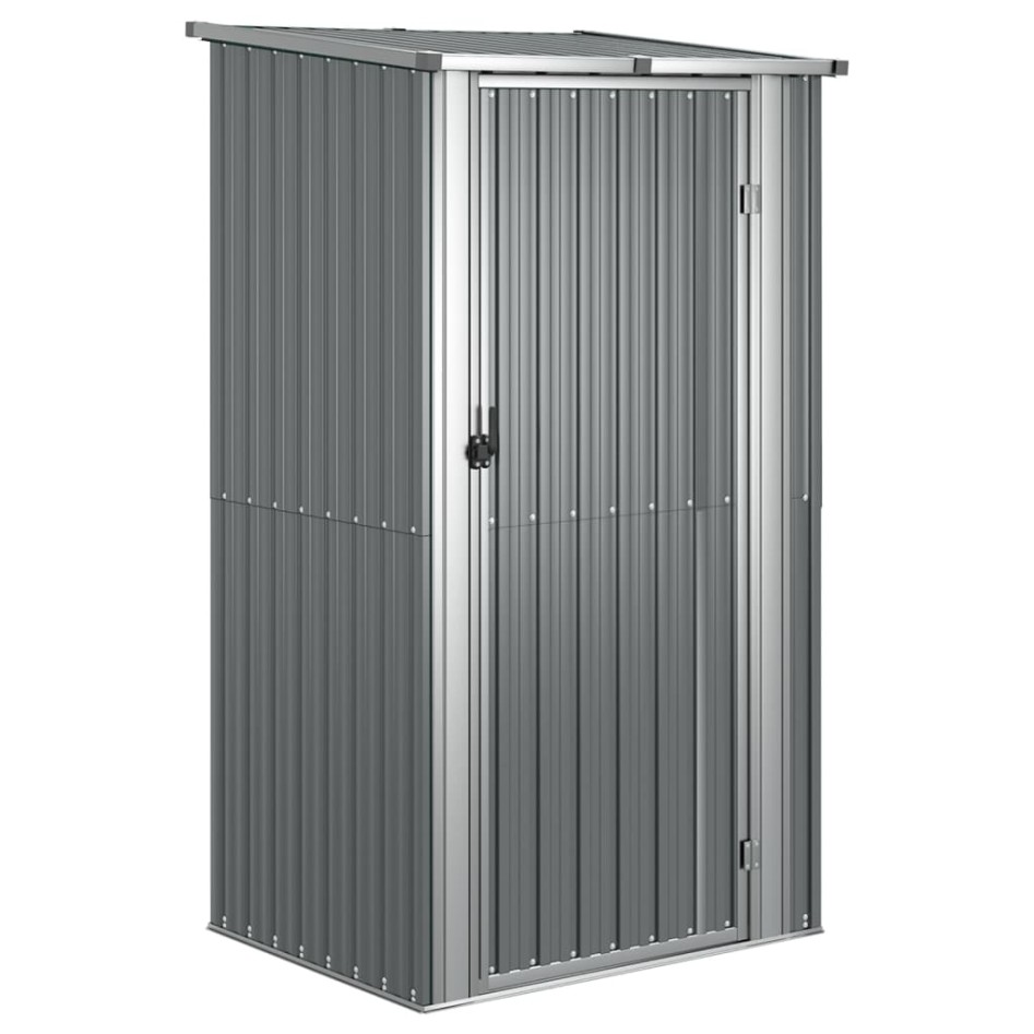 Cobertizo de jardín acero galvanizado gris 118,5x97x209,5