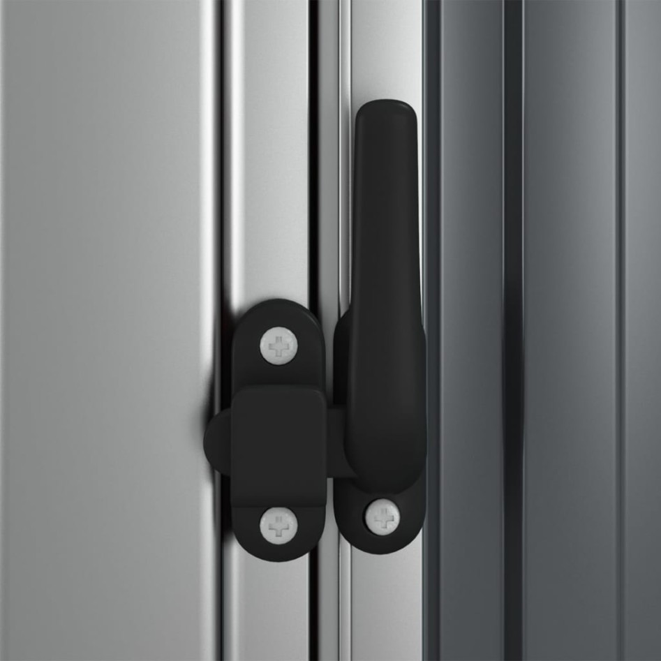 Cobertizo de jardín acero galvanizado gris 118,5x97x209,5