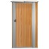 Cobertizo de jardín acero galvanizado marrón 118,5x97x209,5