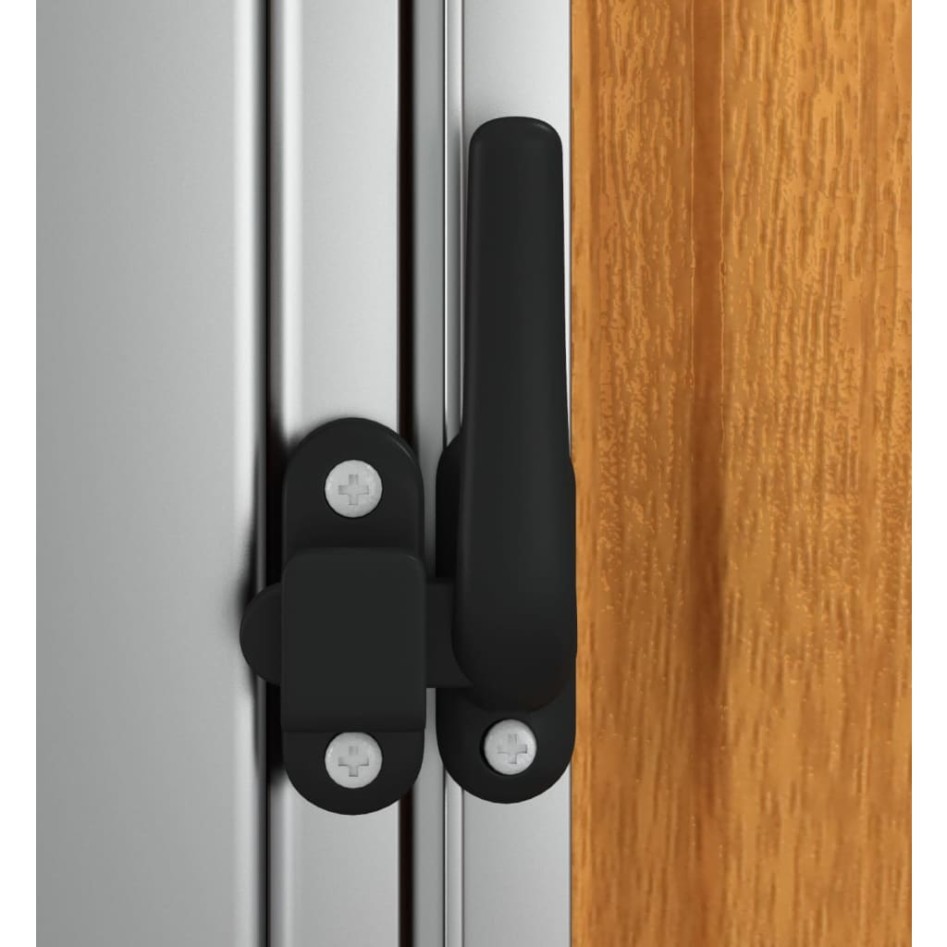 Cobertizo de jardín acero galvanizado marrón 118,5x97x209,5