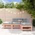 Juego de muebles de jardín 4 pzas madera maciza abeto