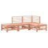 Juego de muebles de jardín 4 pzas madera maciza abeto