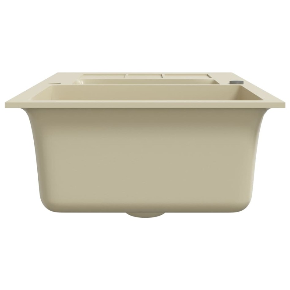 Fregadero de cocina de granito de dos senos