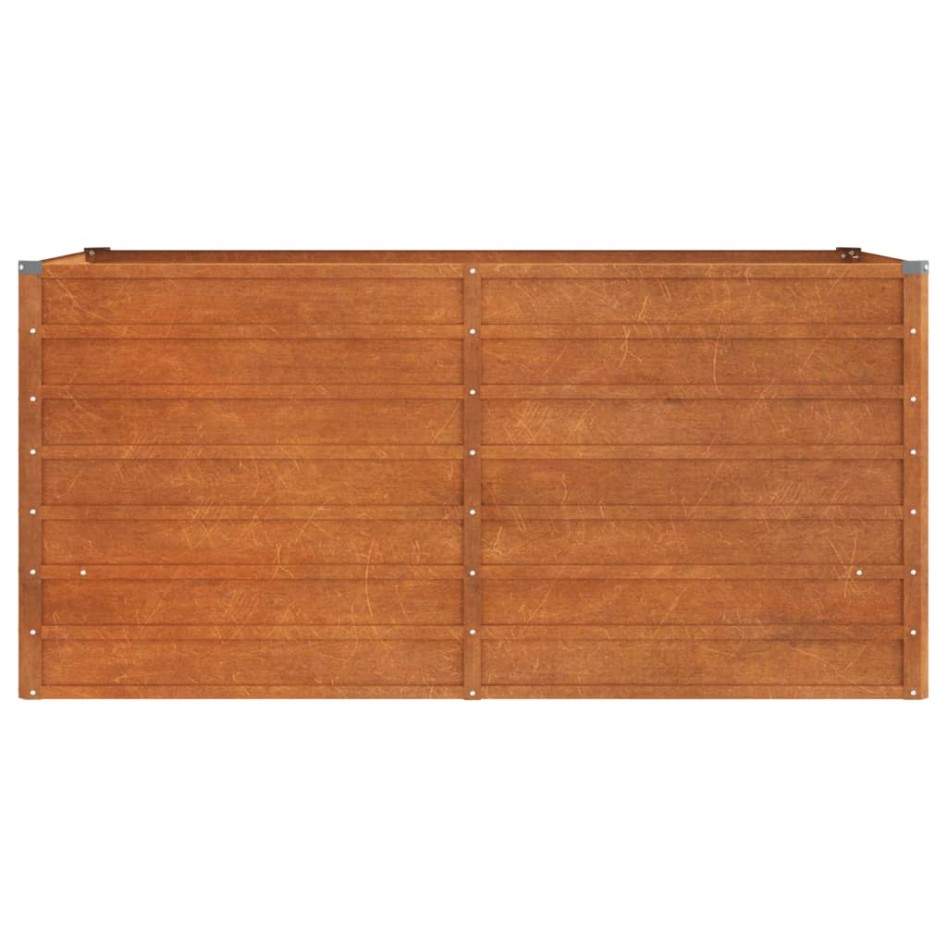 Arriate oxidado de acero corten 160x80x77