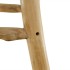 Taburete de cocina de cuero auténtico y madera de teca