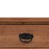 Mesa consola de madera de abeto maciza marrón 126x40x77,5