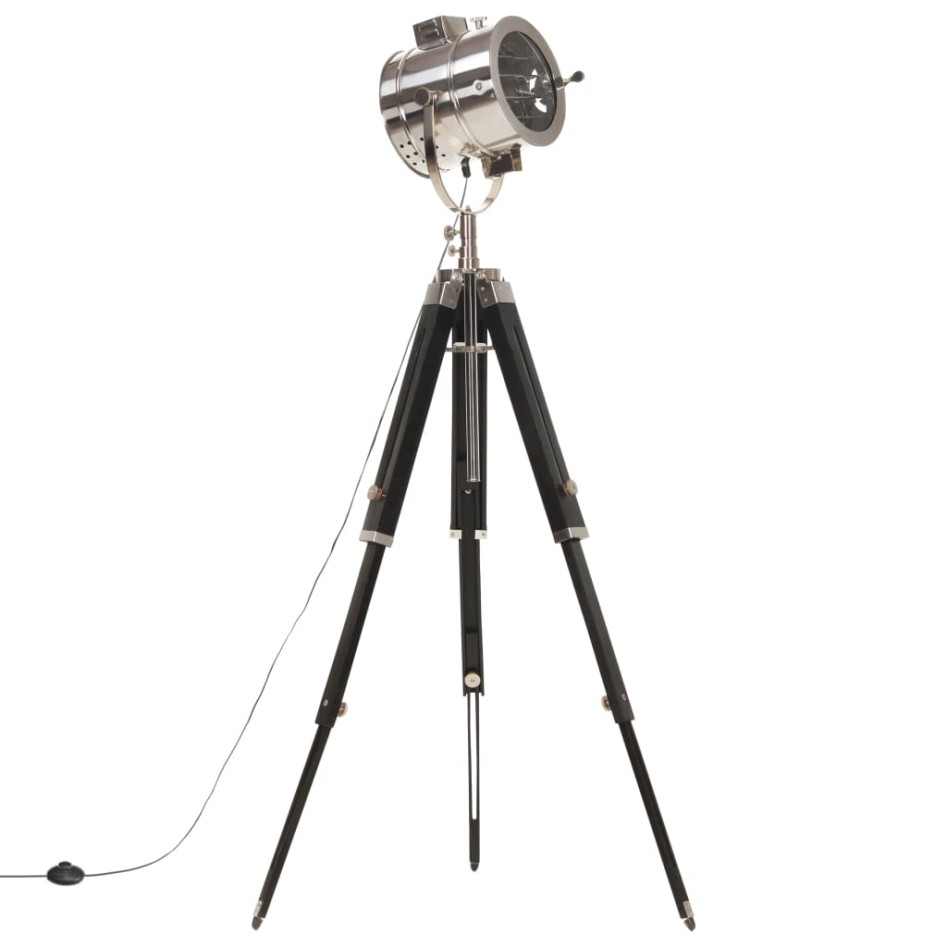 Lámpara de suelo con trípode madera maciza de mango 165