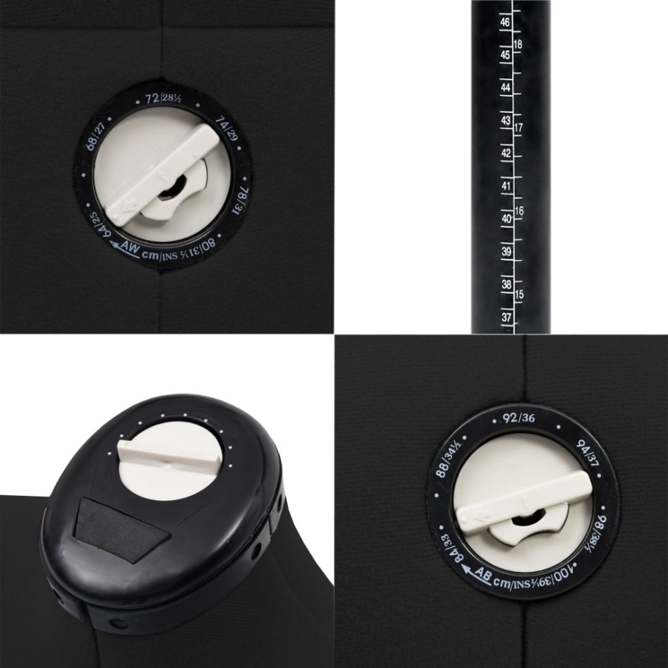 Maniquí de sastre ajustable mujer negro talla S