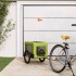 Remolque de bicicleta mascotas hierro tela Oxford verde