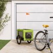 Remolque de bicicleta mascotas hierro tela Oxford verde negro