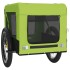 Remolque de bicicleta mascotas hierro tela Oxford verde