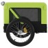 Remolque de bicicleta mascotas hierro tela Oxford verde