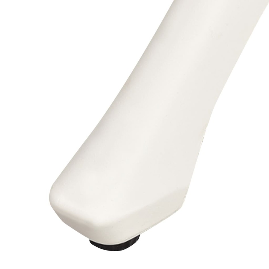 Mesa de jardín aluminio fundido blanca 78x78x72