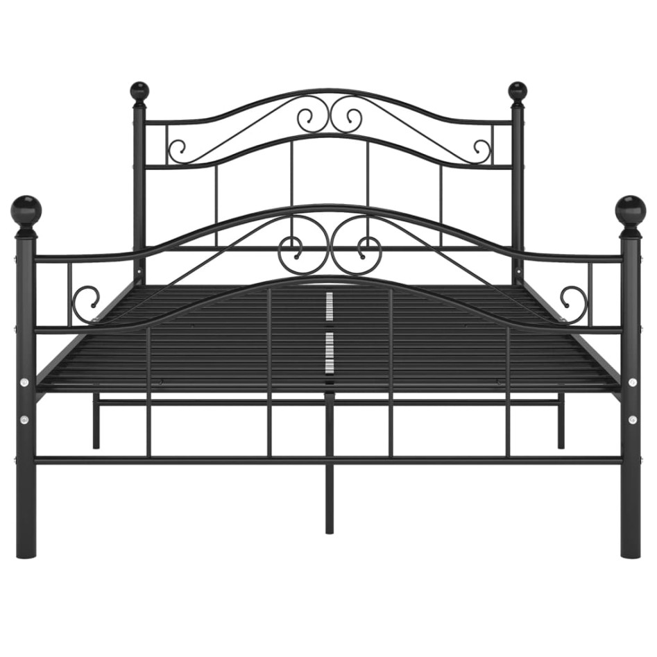 Estructura de cama de metal negro 120x200