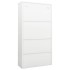 Armario de oficina de acero blanco 90x40x180