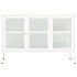 Aparador de acero y vidrio blanco 105x35x70